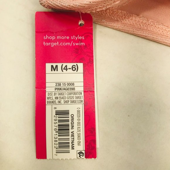 Xhilaration Womens Sz Medium 4-6 Textured Metallic Cheeky Bikini Swim Bottom New - Picture 4 of 9